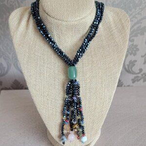 Three Row Tassel Necklace
